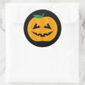 Sticker Rond Halloween éffrayant Jack-O'-Lantern (Sac)
