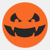 Sticker Rond Halloween effrayant Jack O'Lantern (Devant)