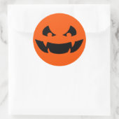 Sticker Rond Halloween effrayant Jack O'Lantern (Sac)