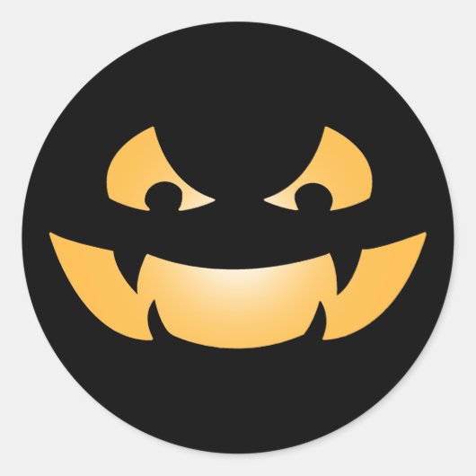 Sticker Rond Halloween effrayant Jack O'Lantern (Devant)