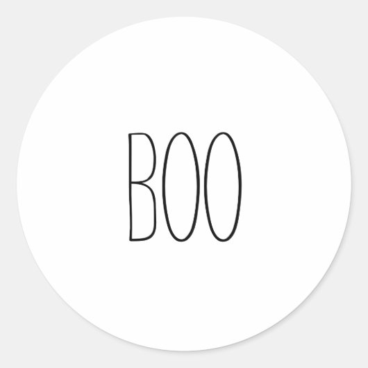 Sticker Rond Halloween éffrayant noir et blanc (Devant)