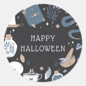 Sticker Rond Halloween en cristal mystique (Devant)