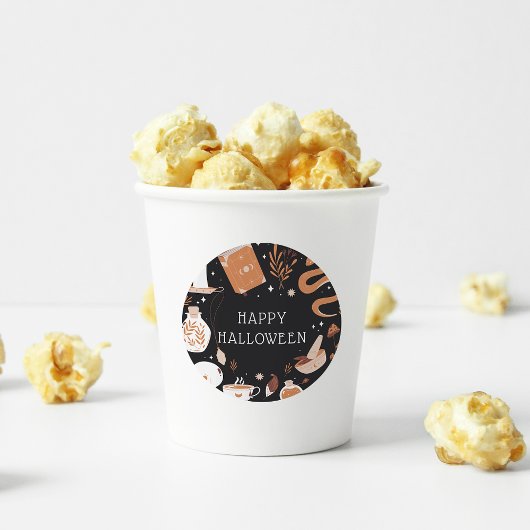 Sticker Rond Halloween en cristal mystique