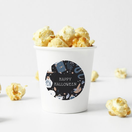 Sticker Rond Halloween en cristal mystique