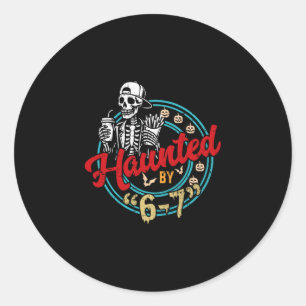 Sticker Rond Halloween Ensorcelé 67 Six Sept Mème 1 (24)