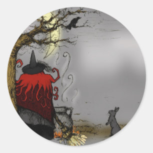 STICKER ROND HALLOWEEN FAMILIER