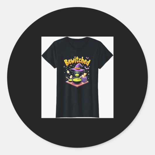 Sticker Rond Halloween Family Home Bewitched Breakfast Maker (Devant)