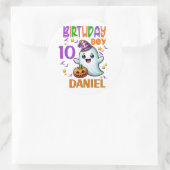 Sticker Rond Halloween Fantôme Anniversaire Garçon Conception É (Sac)