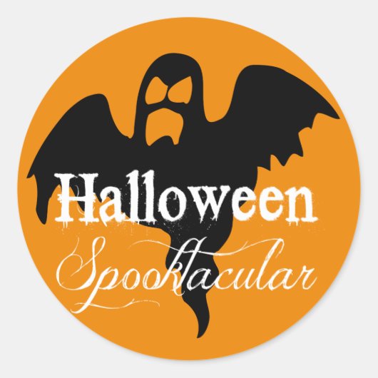 Sticker Rond Halloween fantôme effrayant Spooktacular (Devant)