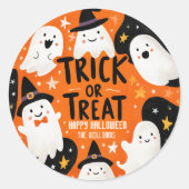 Sticker Rond Halloween fantôme mignon (Devant)