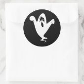 Sticker Rond Halloween Fantôme mou Howt (Sac)
