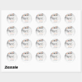 Sticker Rond Halloween Fantôme Octobre Baby shower Favoriser (Feuille)