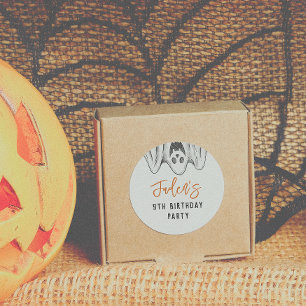 Sticker Rond Halloween Fantômes Spooktacular Anniversaire Fête