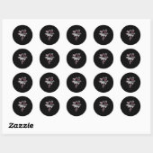 Sticker Rond Halloween Flamingo Venin (Feuille)