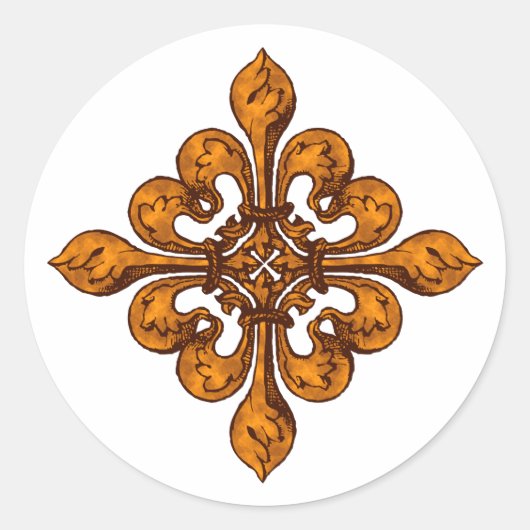 Sticker Rond Halloween Fleur de lis (Devant)