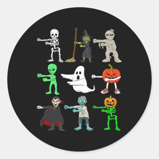 Sticker Rond Halloween Floss (Devant)