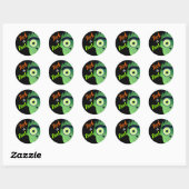 Sticker Rond Halloween Frankenstein Monster Trick Ou Treat (Feuille)