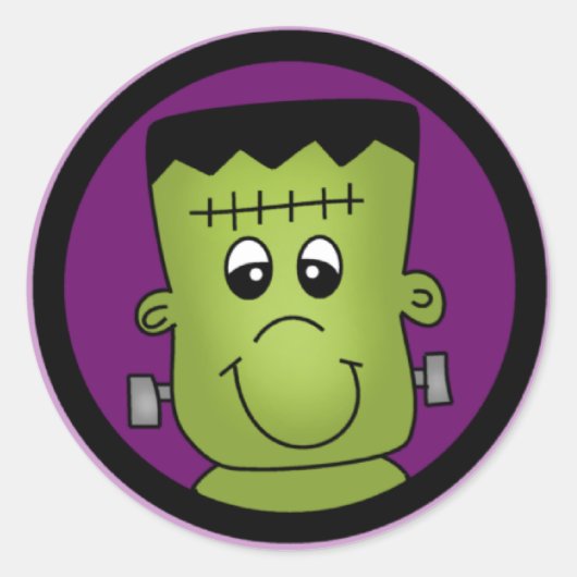 Sticker Rond Halloween Frankie Tshirts et cadeaux (Devant)