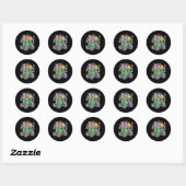 Sticker Rond Halloween Gamer Skeleton (Feuille)