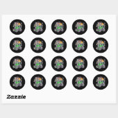 Sticker Rond Halloween Gamer Skeleton (Feuille)