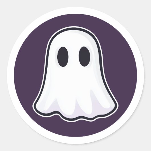 Sticker rond Halloween Ghost Classic (Devant)