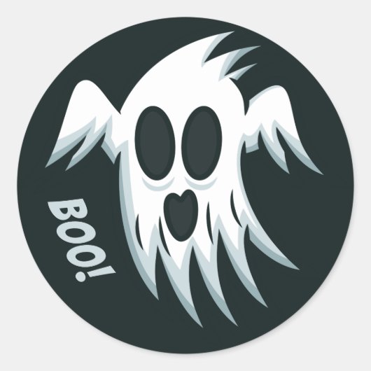 Sticker Rond Halloween Ghost couturiers (Devant)