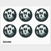 Sticker Rond Halloween Ghost couturiers (Feuille)