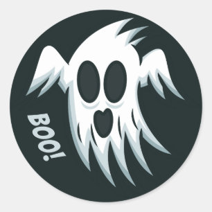 Sticker Rond Halloween Ghost couturiers