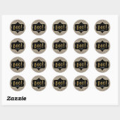 Sticker Rond Halloween Gold BOO Golden Parties scintillant Chic (Feuille)