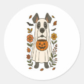 Sticker Rond Halloween Grandes Fleurs Danoises (Devant)