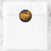 Sticker Rond Halloween Graveyard avec chauves-souris et pierres (Sac)