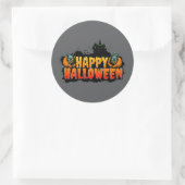 Sticker Rond Halloween hanté (Sac)