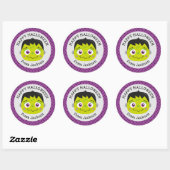 Sticker rond Halloween Happy Personnalisé (Feuille)