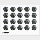 Sticker Rond Halloween Haunween Maison Sortez Tandis Que Vous P (Feuille)
