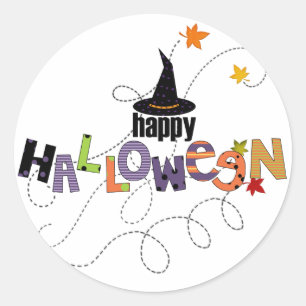 Sticker Rond Halloween heureux