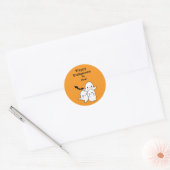 Sticker Rond Halloween heureux peut personnaliser (Enveloppe)