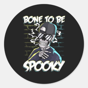 Sticker Rond Halloween Hip Hop