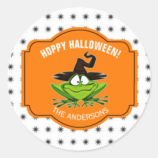 Sticker Rond Halloween Hoppy Frog ID221 (Devant)