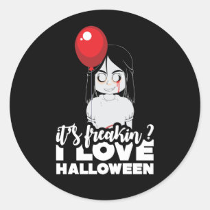 Sticker Rond Halloween I Love Halloween