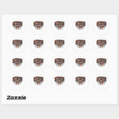 Sticker Rond Halloween Infirmière Scary Coquette Bow Classic T- (Feuille)