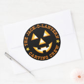 Sticker Rond Halloween Jack-O-Lantern Carving Crew (Enveloppe)