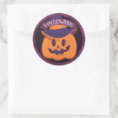 Sticker Rond Halloween Jack O'Lantern sorcière (Sac)