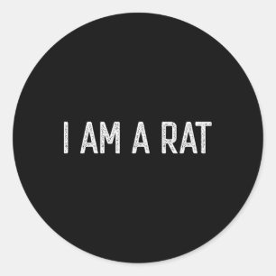 Sticker Rond Halloween Je Suis Un Rat Fun Rats Amoureux I Heart