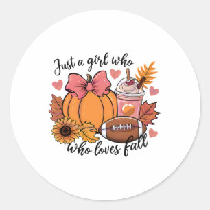Sticker Rond Halloween Juste Une Fille Qui Aime Chute Épice Cit