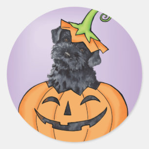 Sticker Rond Halloween Kerry Blue Terrier