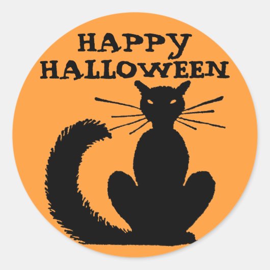Sticker Rond Halloween Kitty (Devant)