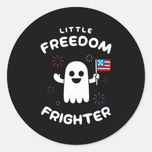 Sticker Rond Halloween Little Freedom Frighter