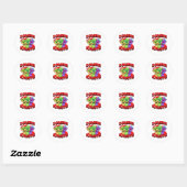 Sticker Rond Halloween Llama Alpaca Funny Lama Glama Cool Cadea (Feuille)