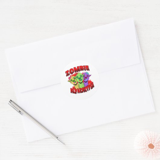 Sticker Rond Halloween Llama Alpaca Funny Lama Glama Cool Cadea (Enveloppe)