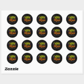 Sticker Rond Halloween lugubre et festif (Feuille)
